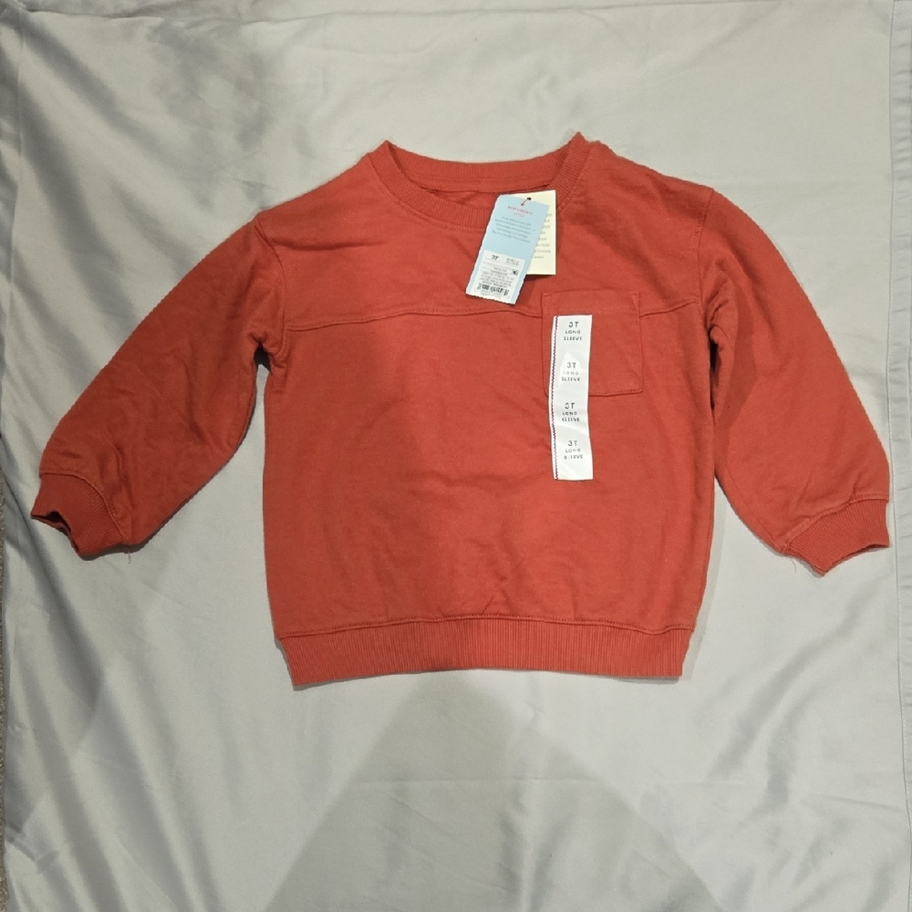 Cat & Jack Rust Orange Sweatshirt - Boys 3T